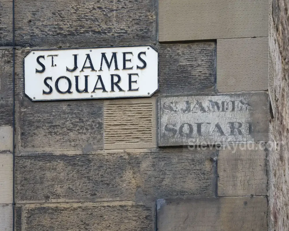 St James Square Ghost Sign