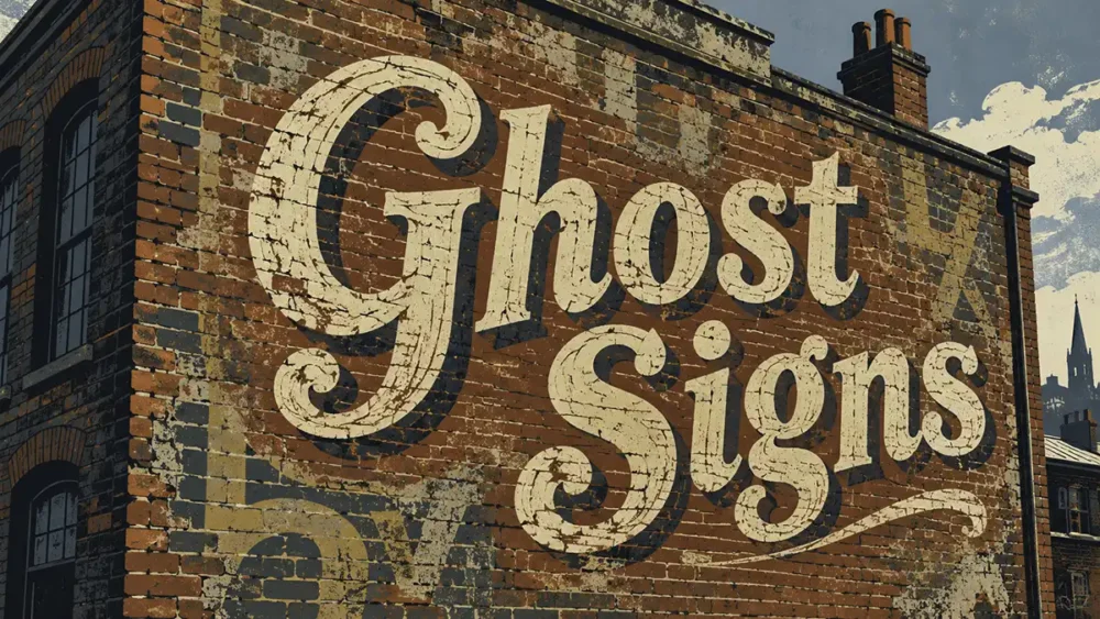 Ghost Signs Historic ghost signs with faded painted lettering in Edinburgh